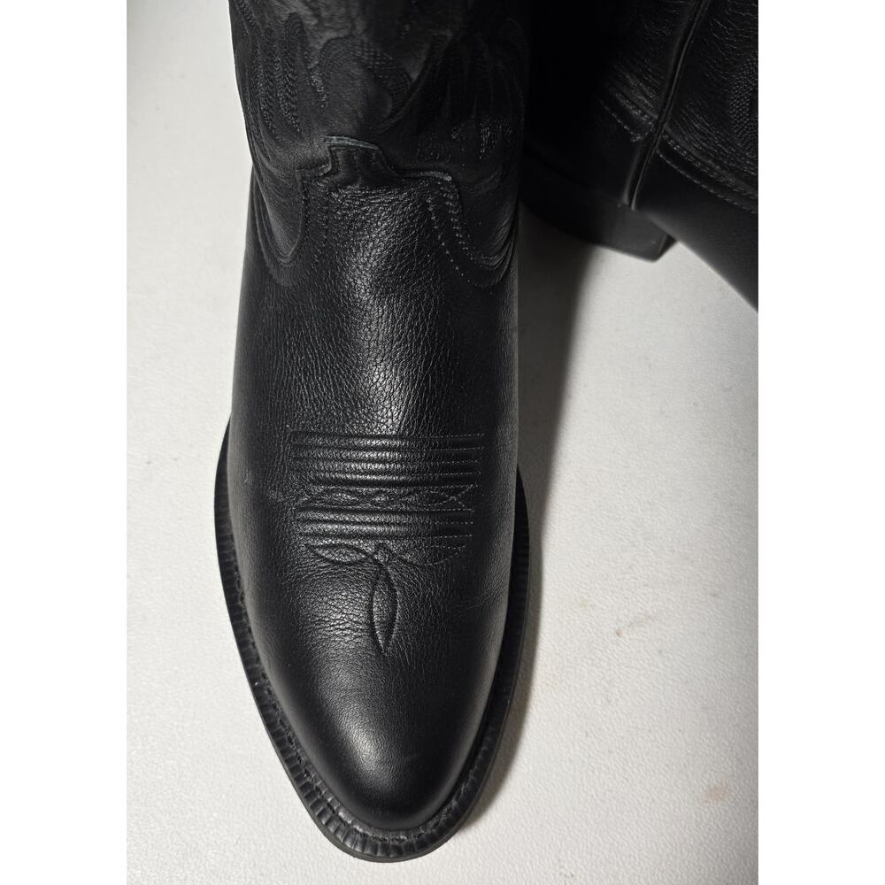 Ariat Heritage Men's Western R-Toe Black Leather Cowboy Boots Size 12 D - Picture 2 of 13